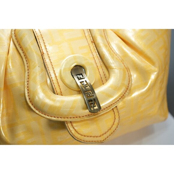 Fendi Yellow Zucca Monogram Bag - Picture 5 of 9